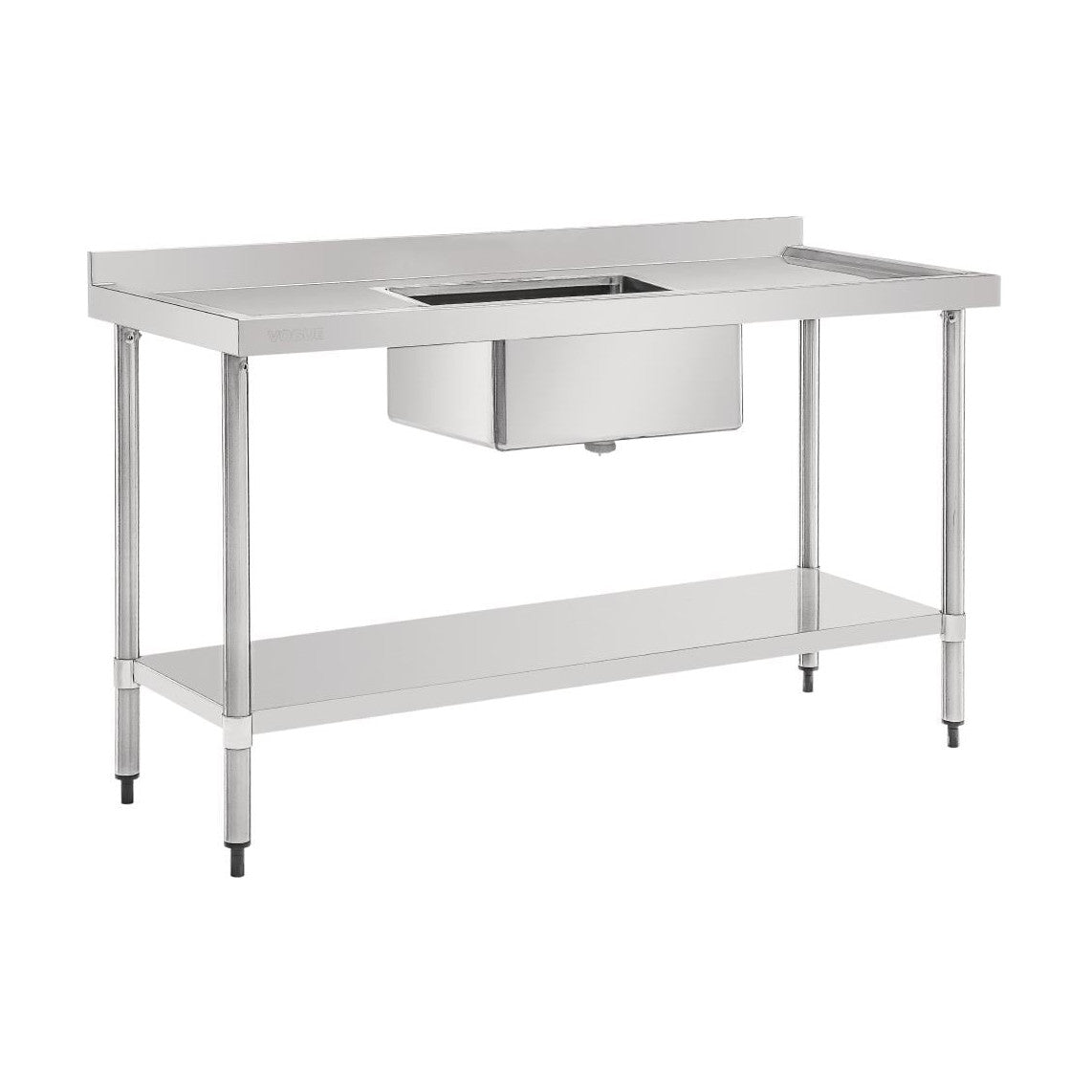 Vogue Single Bowl Sink Double Drainer 1500mm 90mm Drain - HC906