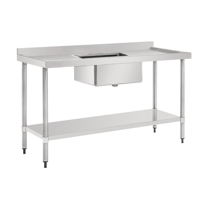 Vogue Single Bowl Sink Double Drainer 1500mm 90mm Drain - HC906