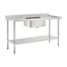 Vogue Single Bowl Sink Double Drainer 1500mm 90mm Drain - HC906