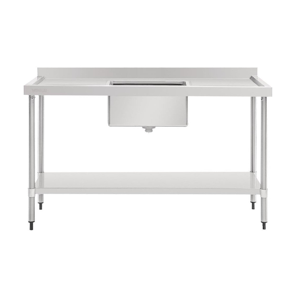 Vogue Single Bowl Sink Double Drainer 1500mm 90mm Drain - HC906