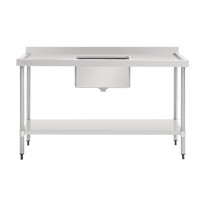 Vogue Single Bowl Sink Double Drainer 1500mm 90mm Drain - HC906