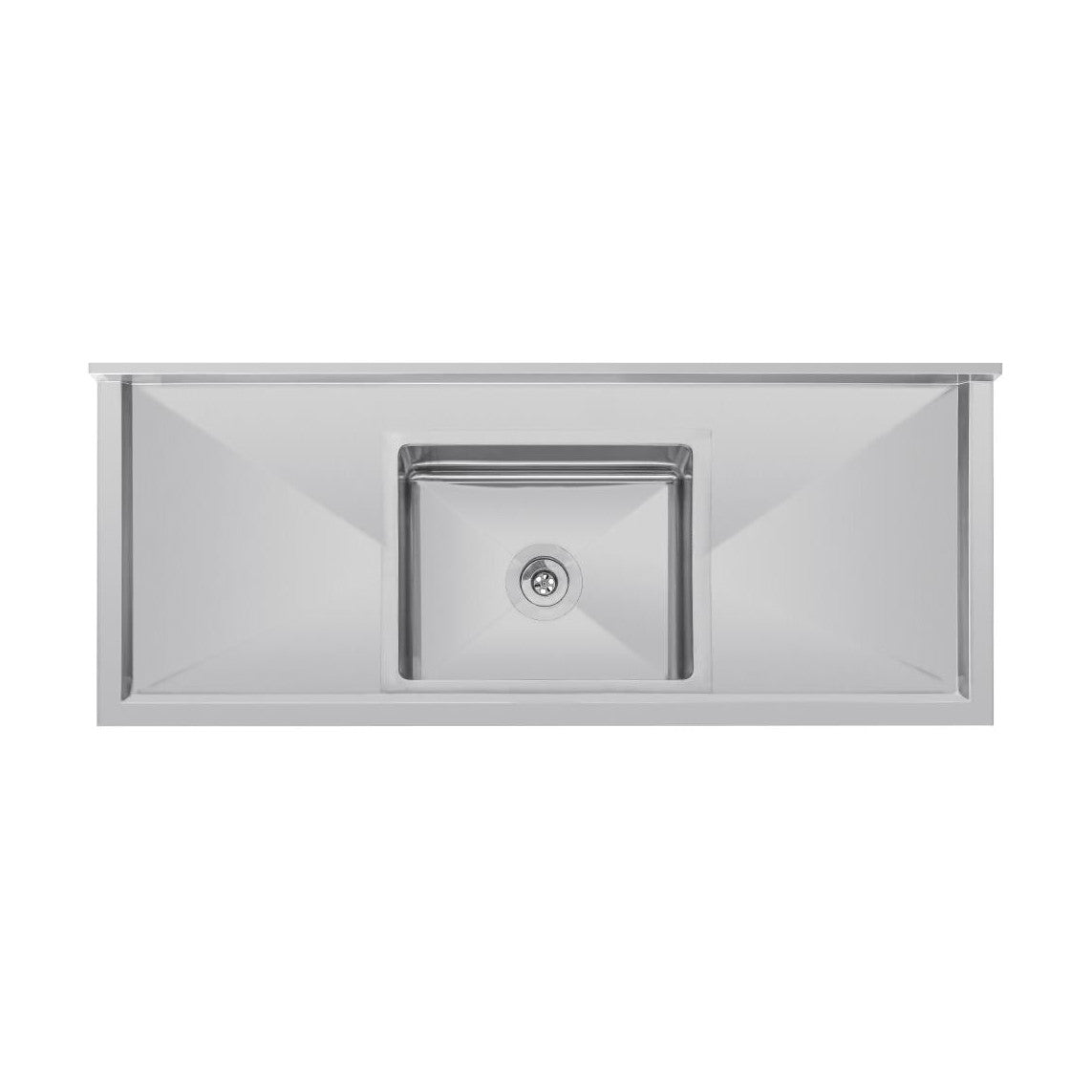 Vogue Single Bowl Sink Double Drainer 1500mm 90mm Drain - HC906