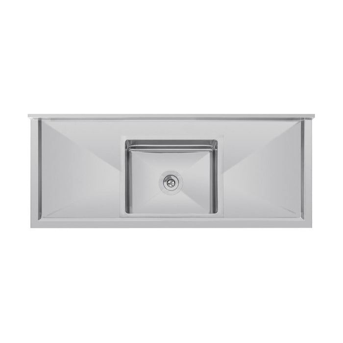 Vogue Single Bowl Sink Double Drainer 1500mm 90mm Drain - HC906