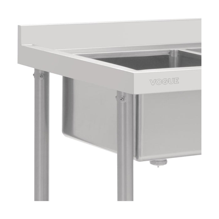 Vogue Double Sink Right Hand Drainer 1800mm - HC907