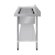 Vogue Double Bowl Sink L/H Drainer 1800mm 90mm Drain - HC908