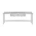 Vogue Double Bowl Sink Double Drainer 2400mm 90mm Drain - HC909