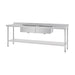 Vogue Double Bowl Sink Double Drainer 2400mm 90mm Drain - HC909