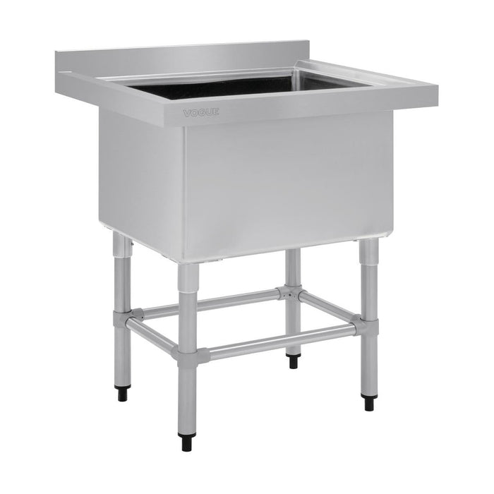 Vogue Stainless Steel Deep Pot Sink 770(w) x 600(d) 90mm Drain - HC910