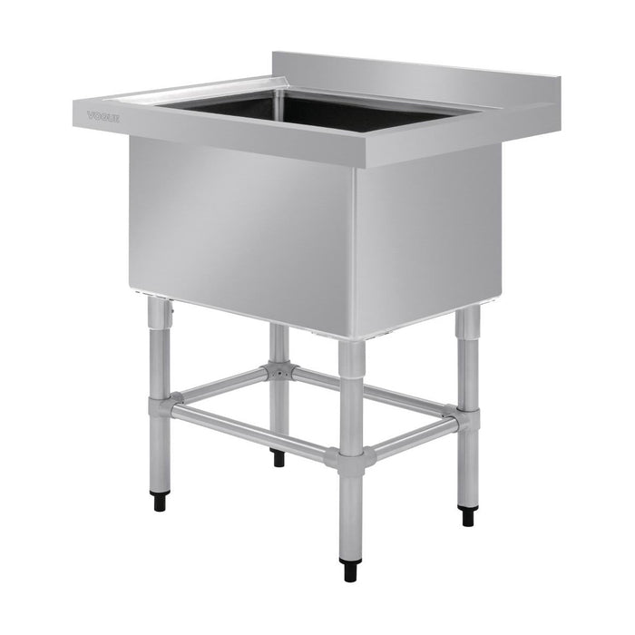 Vogue Stainless Steel Deep Pot Sink 770(w) x 600(d) 90mm Drain - HC910
