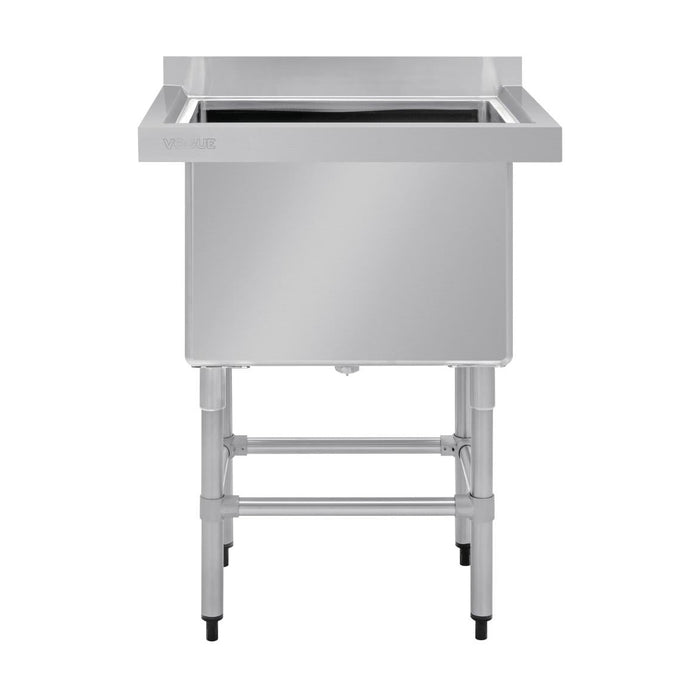 Vogue Stainless Steel Deep Pot Sink 770(w) x 600(d) 90mm Drain - HC910