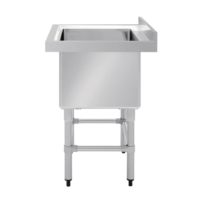 Vogue Stainless Steel Deep Pot Sink 770(w) x 600(d) 90mm Drain - HC910