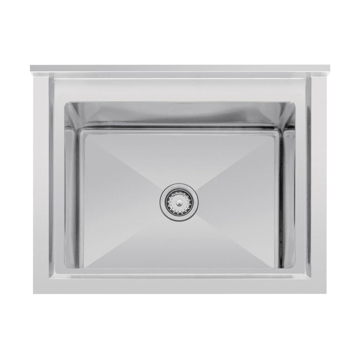 Vogue Stainless Steel Deep Pot Sink 770(w) x 600(d) 90mm Drain - HC910