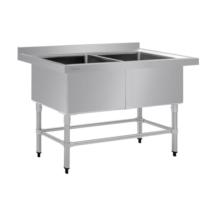 Vogue Double Deep Pot Sink 90mm Drain - HC911