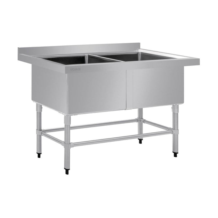 Vogue Double Deep Pot Sink 90mm Drain - HC911