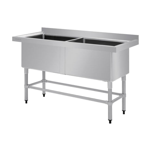 Vogue Double Deep Pot Sink 90mm Drain - HC911