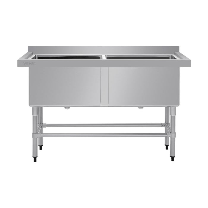 Vogue Double Deep Pot Sink 90mm Drain - HC911