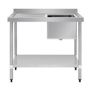 Vogue Single Bowl Sink L/H Drainer 1000mm x 700mm 90mm Drain - HC913