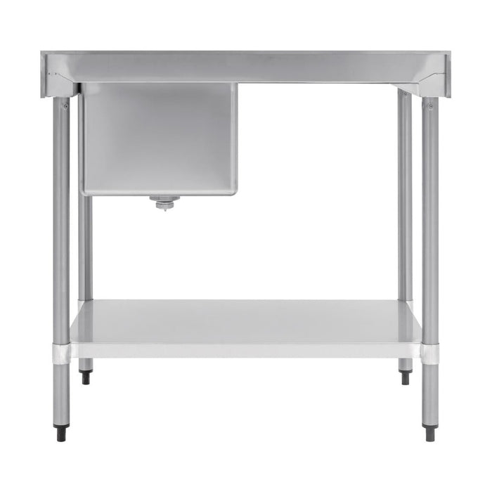 Vogue Single Bowl Sink L/H Drainer 1000mm x 700mm 90mm Drain - HC913