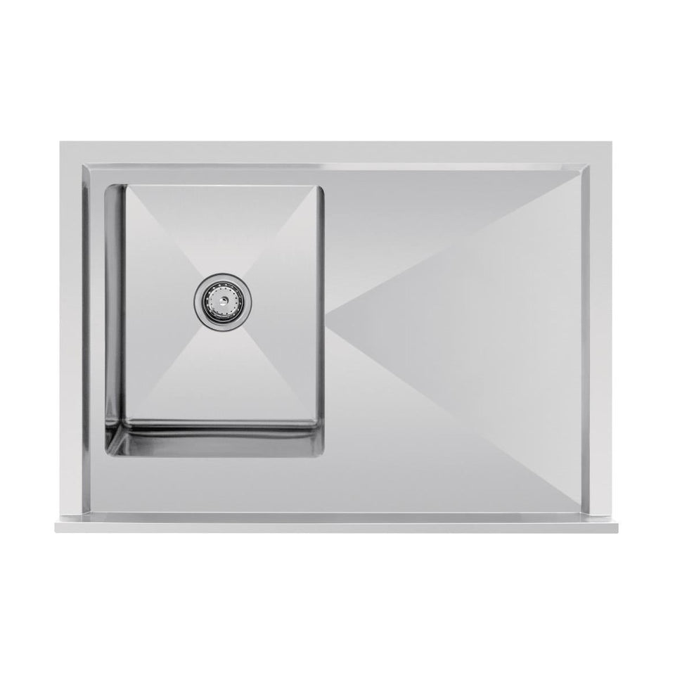 Vogue Single Bowl Sink L/H Drainer 1000mm x 700mm 90mm Drain - HC913
