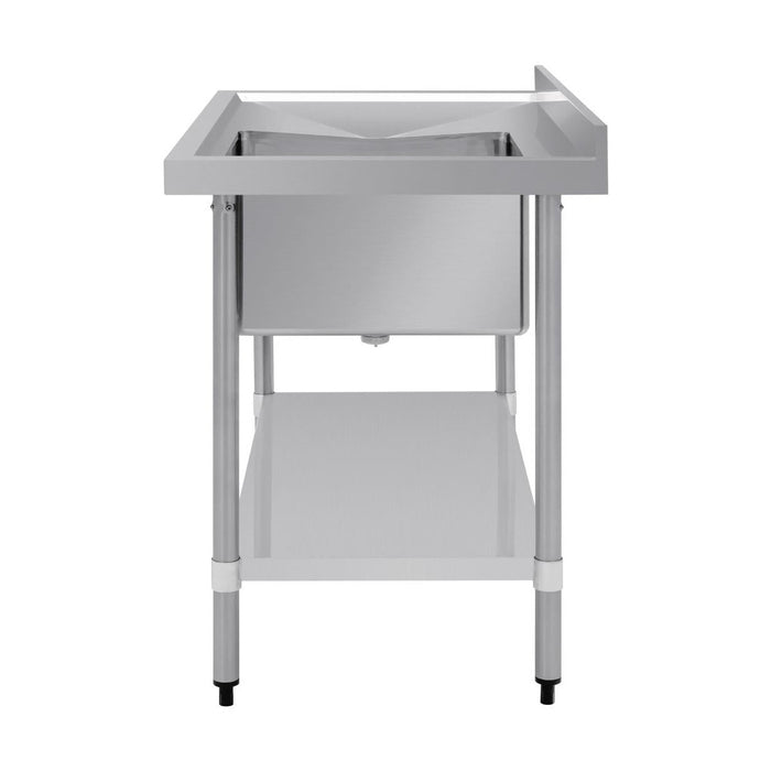 Vogue Single Bowl Sink L/H Drainer 1200mm x700mm 90mm Drain - HC914