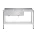 Vogue Double Bowl Sink R/H Drainer 1500mm x 700mm 90mm Drain - HC916