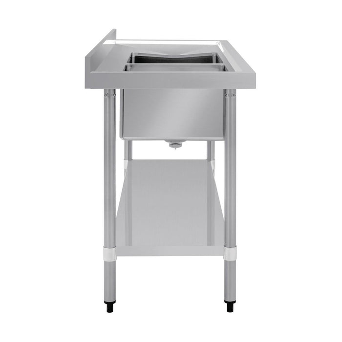 Vogue Double Bowl Sink R/H Drainer 1500mm x 700mm 90mm Drain - HC916