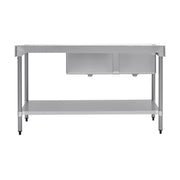 Vogue Double Bowl Sink R/H Drainer 1500mm x 700mm 90mm Drain - HC916