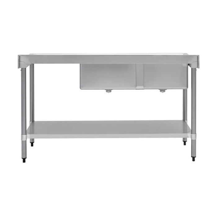 Vogue Double Bowl Sink R/H Drainer 1500mm x 700mm 90mm Drain - HC916