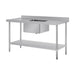 Vogue Single Bowl Sink Double Drainer 1500mm x 700mm 90mm Drain - HC918