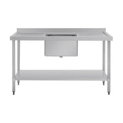 Vogue Single Bowl Sink Double Drainer 1500mm x 700mm 90mm Drain - HC918
