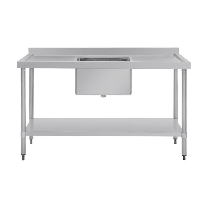 Vogue Single Bowl Sink Double Drainer 1500mm x 700mm 90mm Drain - HC918