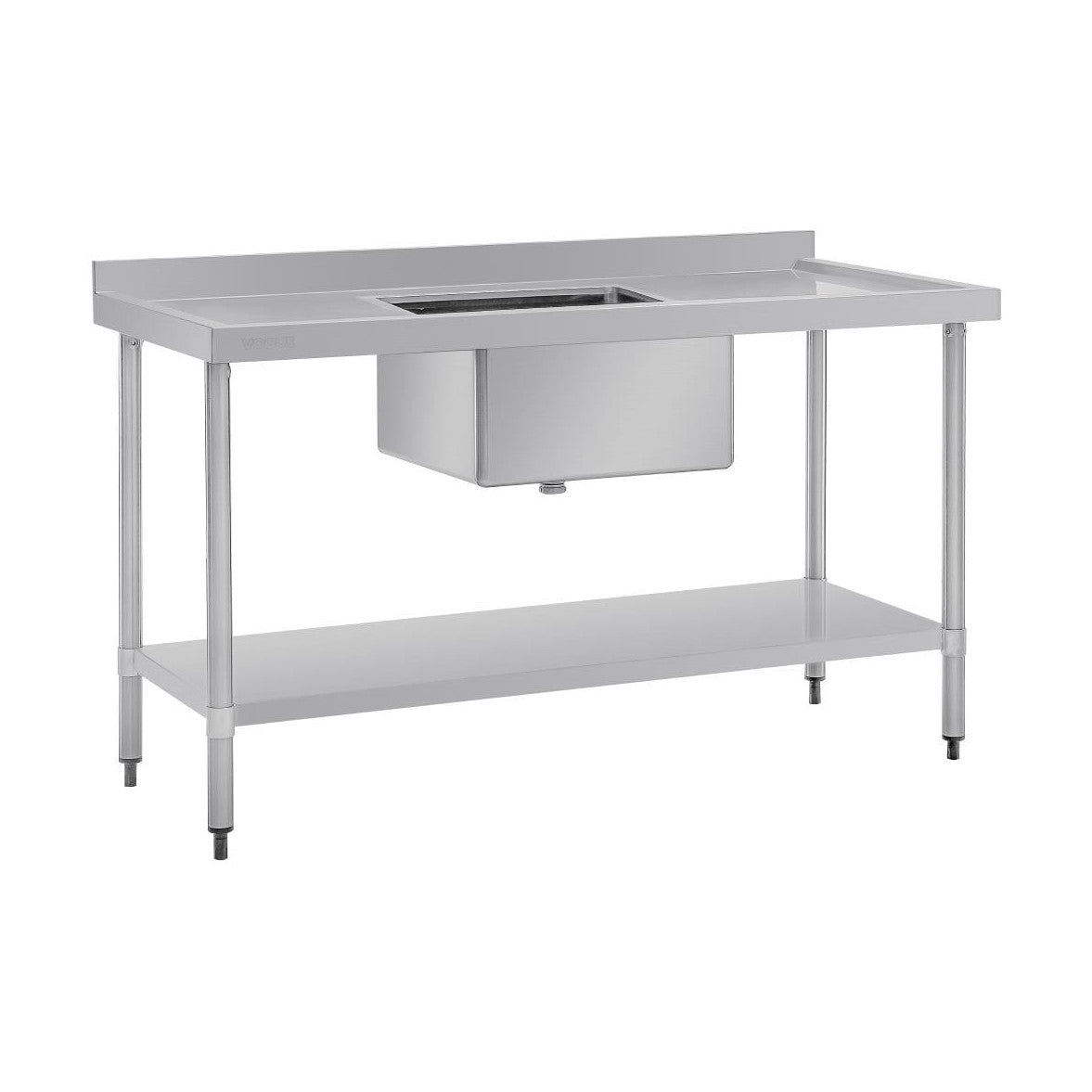 Vogue Single Bowl Sink Double Drainer 1500mm x 700mm 90mm Drain - HC918