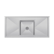 Vogue Single Bowl Sink Double Drainer 1500mm x 700mm 90mm Drain - HC918