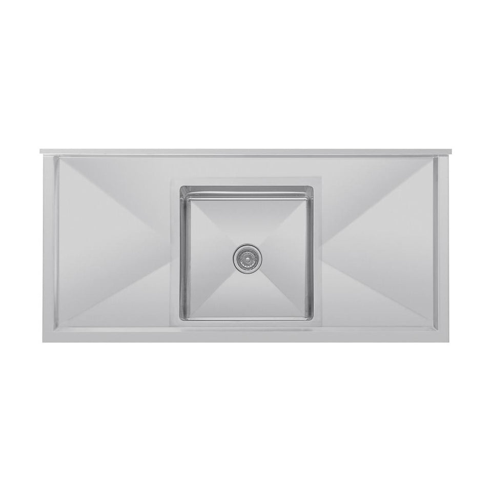 Vogue Single Bowl Sink Double Drainer 1500mm x 700mm 90mm Drain - HC918
