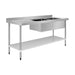 Vogue Double Bowl Sink L/H Drainer 1800mm x 700mm 90mm Drain - HC920