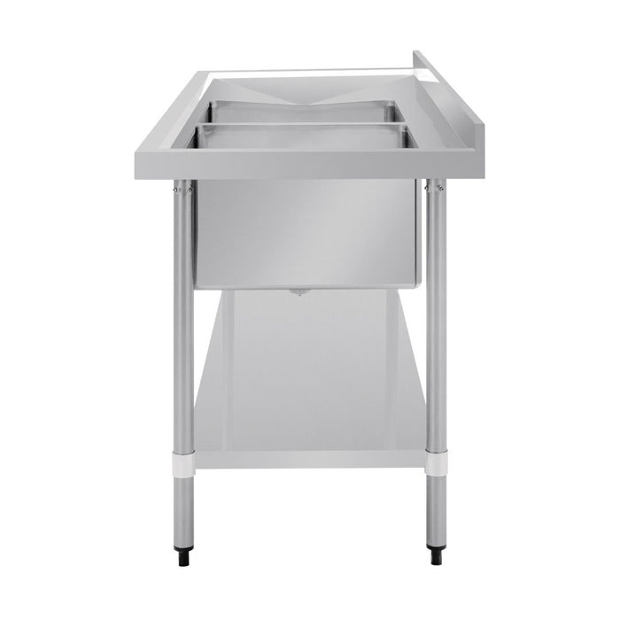 Vogue Double Bowl Sink L/H Drainer 1800mm x 700mm 90mm Drain - HC920