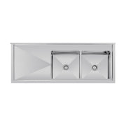 Vogue Double Bowl Sink L/H Drainer 1800mm x 700mm 90mm Drain - HC920