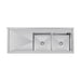 Vogue Double Bowl Sink L/H Drainer 1800mm x 700mm 90mm Drain - HC920