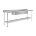 Vogue Double Bowl Sink Double Drainer 2400mm x 700mm 90mm Drain - HC921