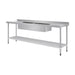 Vogue Double Bowl Sink Double Drainer 2400mm x 700mm 90mm Drain - HC921