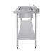 Vogue Double Bowl Sink Double Drainer 2400mm x 700mm 90mm Drain - HC921