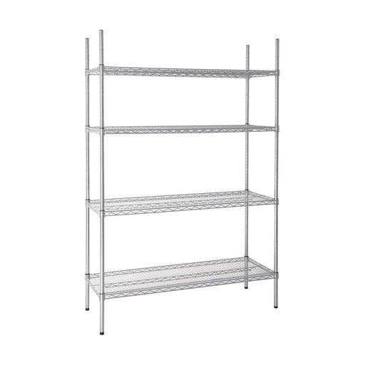 Vogue 4 Tier Wire Shelving Kit 1220x457mm - L928