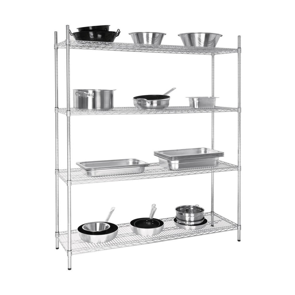 Vogue 4 Tier Wire Shelving Kit 1525x457mm - L929