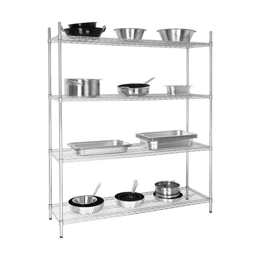 Vogue 4 Tier Wire Shelving Kit 1525x457mm - L929