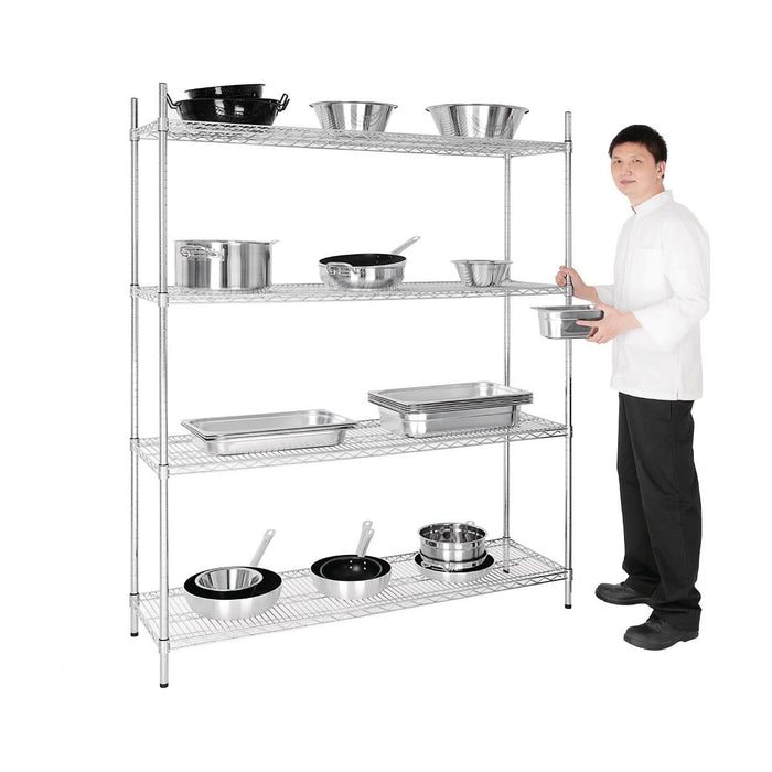 Vogue 4 Tier Wire Shelving Kit 1525x457mm - L929