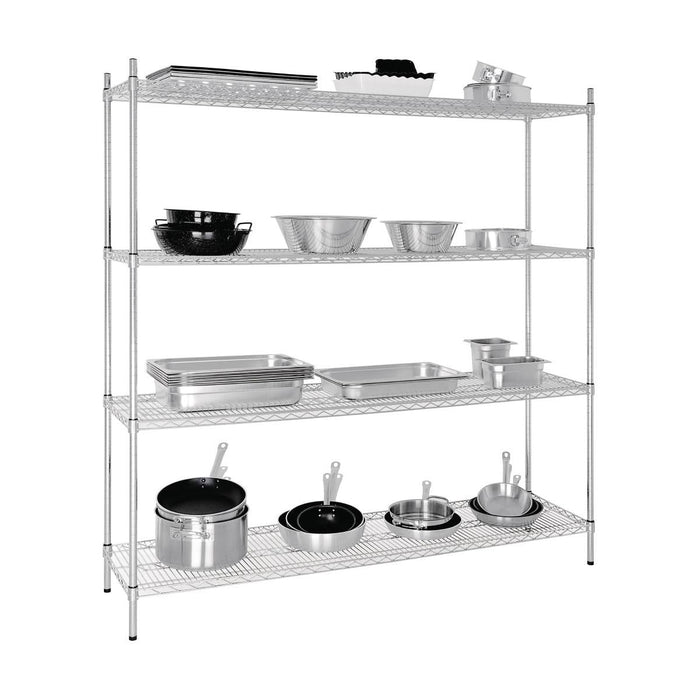 Vogue 4 Tier Wire Shelving Kit 1830x460mm - L939