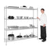 Vogue 4 Tier Wire Shelving Kit 1830x460mm - L939