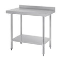 Vogue Stainless Steel Prep Table with Splashback 900mm - T380