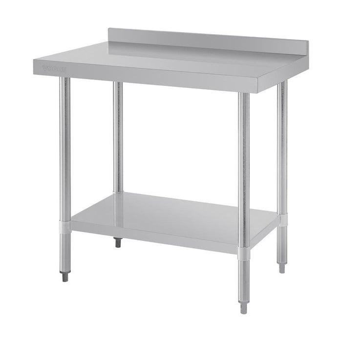 Vogue Stainless Steel Prep Table with Splashback 900mm - T380