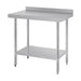 Vogue Stainless Steel Prep Table with Splashback 900mm - T380